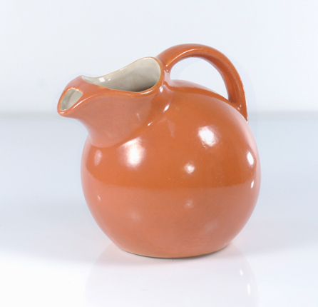 Vintage Hall ceramic Ball pitcher in indian red